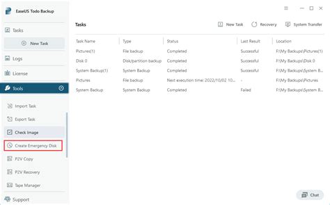 easeus to do backup bootable usb